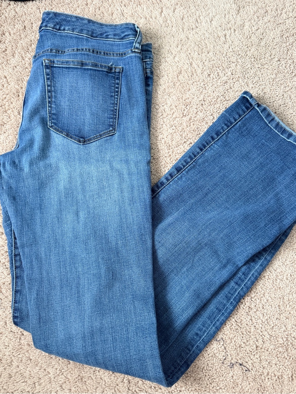 Banana Republic Straight-Leg Jeans in Medium Blue Denim